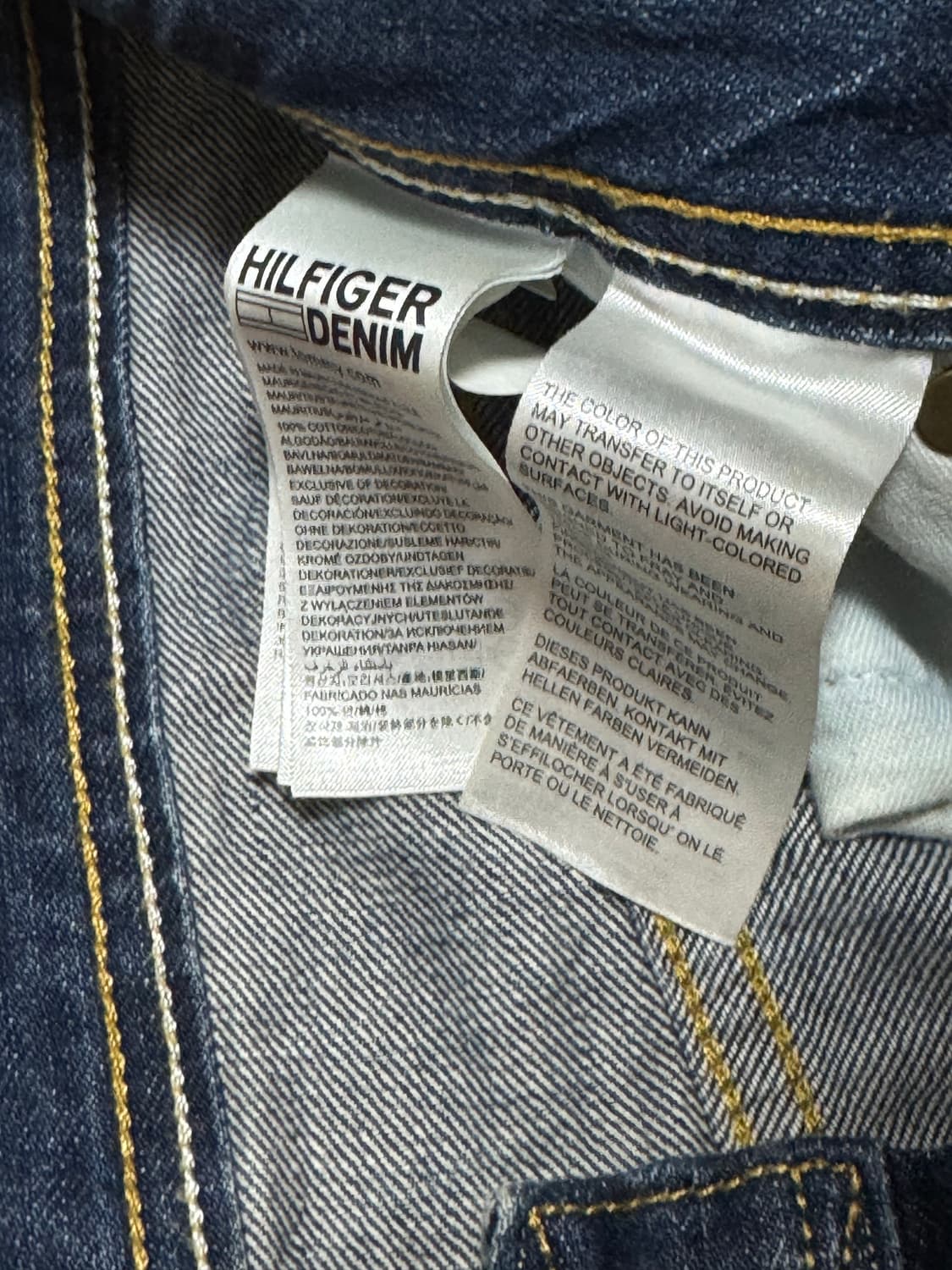 타미힐피거 진청 워싱 빈티지 데님 팬츠 상품이미지5