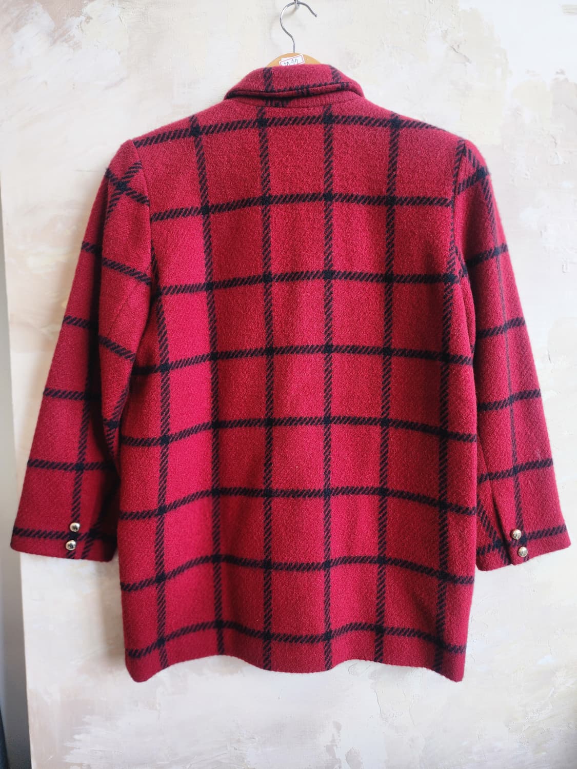 일본빈티지 체크 도톰 울 자켓 상품이미지4