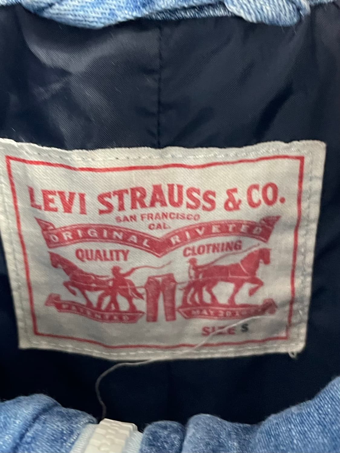 리바이스 우먼스 블루종 크롭 자켓 (on.477) 상품이미지5