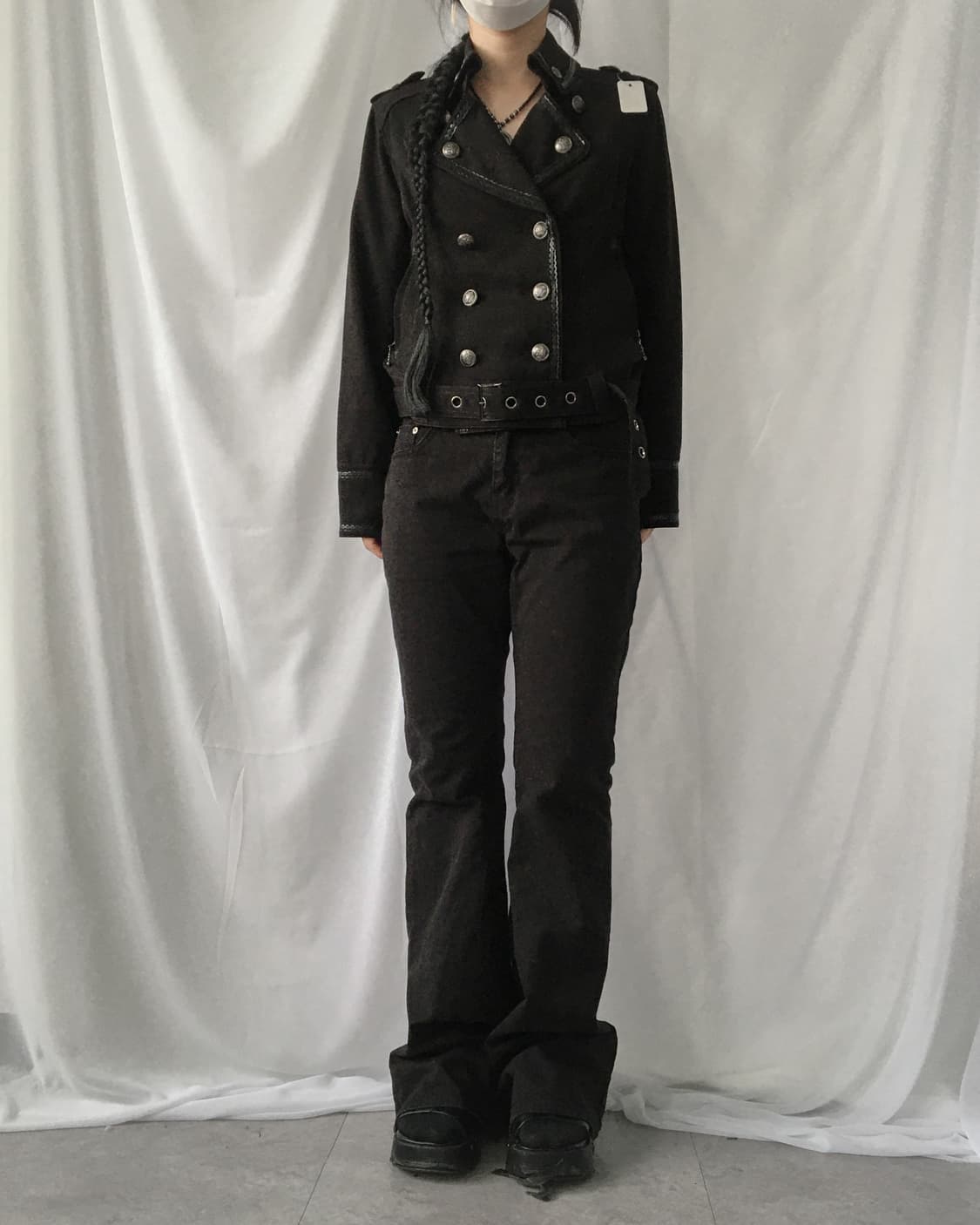 Algonquins double button belted jacket 상품이미지1