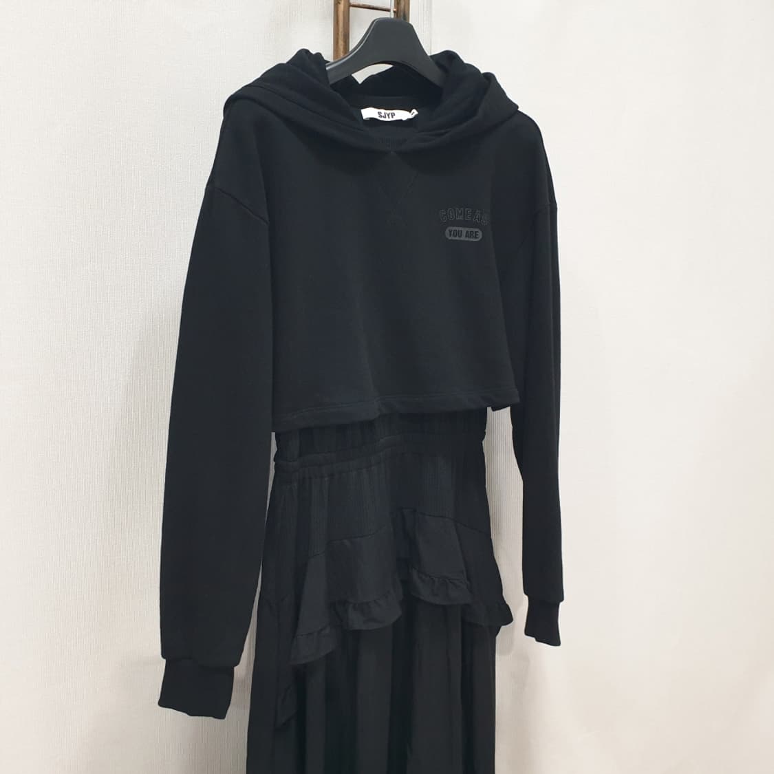 SJYP 크롭 후디 원피스 S 상품이미지2