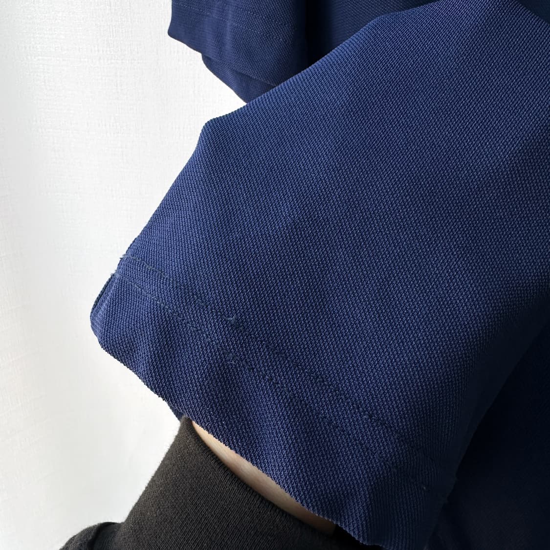 올드 베르사체 진스 쿠튀르 오픈 카라 반팔 티셔츠 네이비 L 상품이미지8