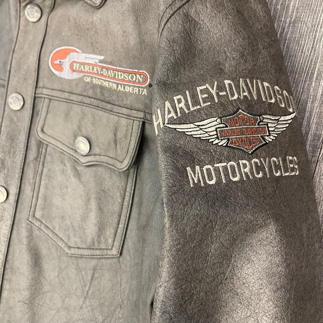 할리 데이비슨 카우 레더 셔츠 상품이미지2