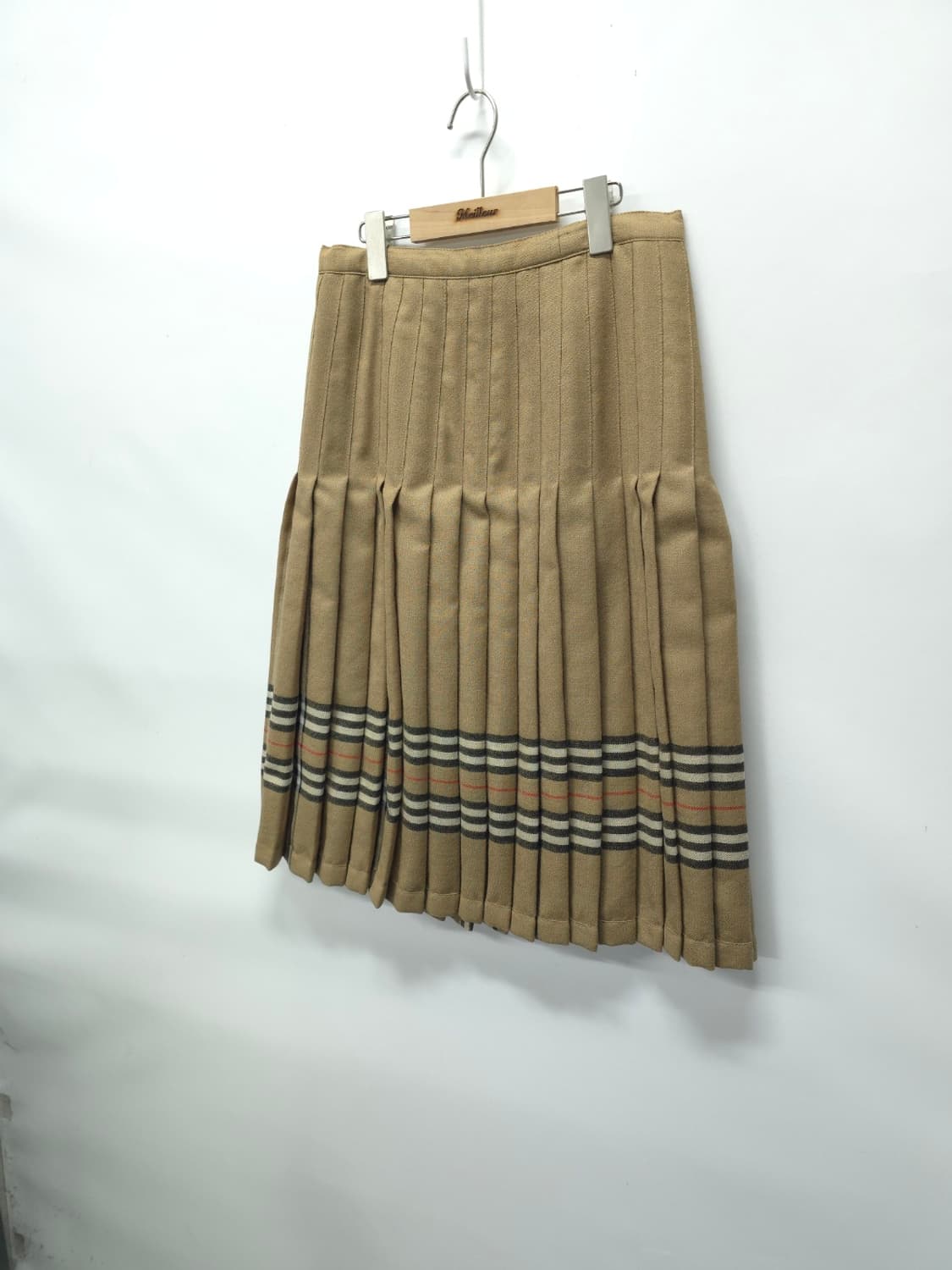 [영국 빈티지] 버버리 노바체크 포인트 울 플리츠 스커트 상품이미지2