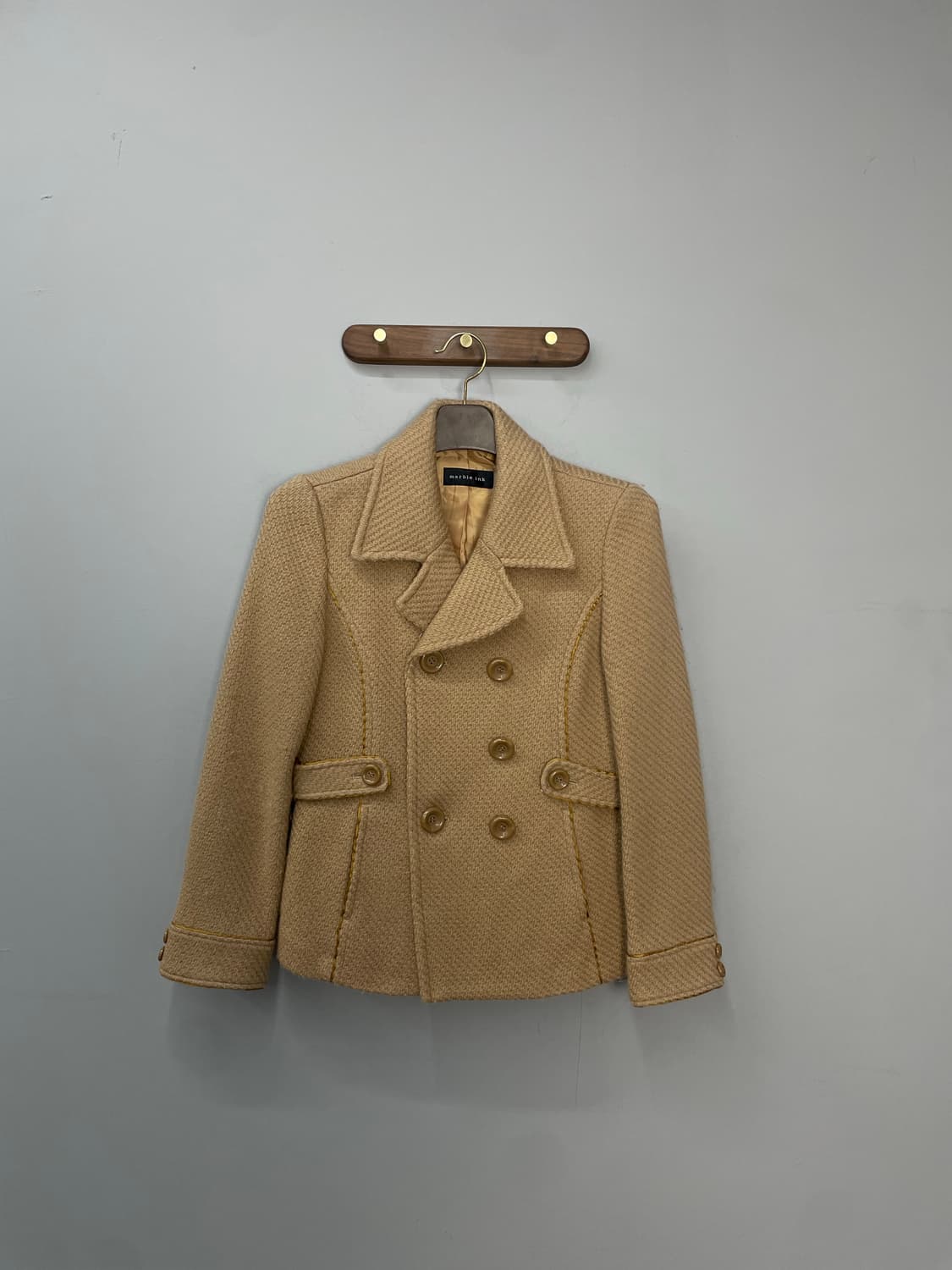빈티지 더블 버튼 베이지 자켓 H1505 상품이미지2