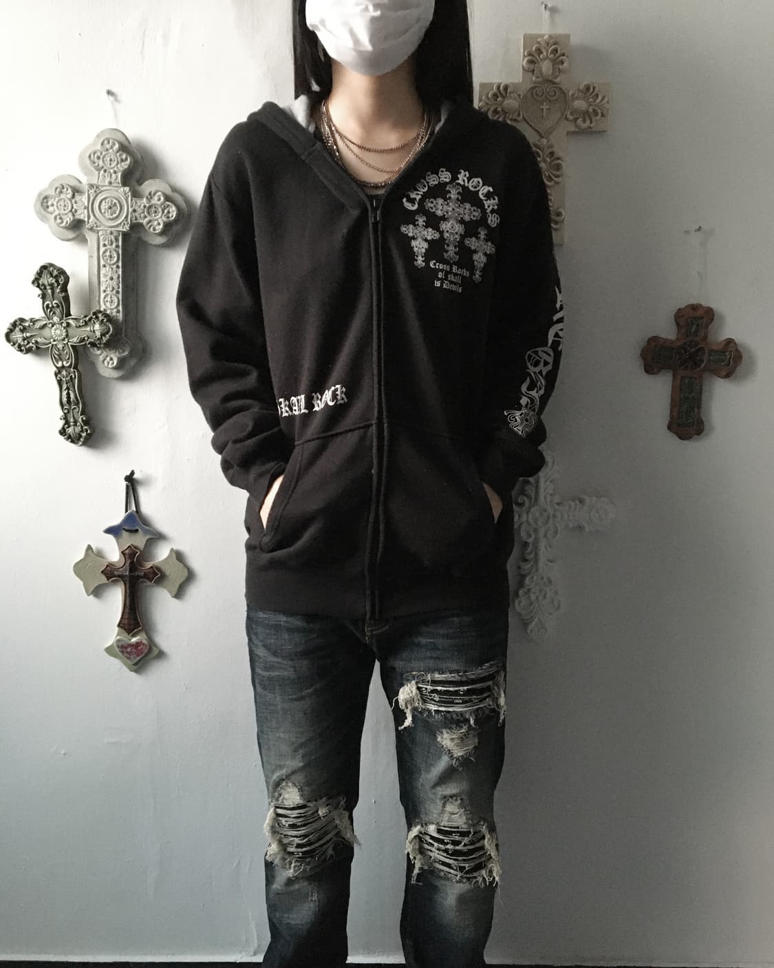 Printing point hood zip up 상품이미지7