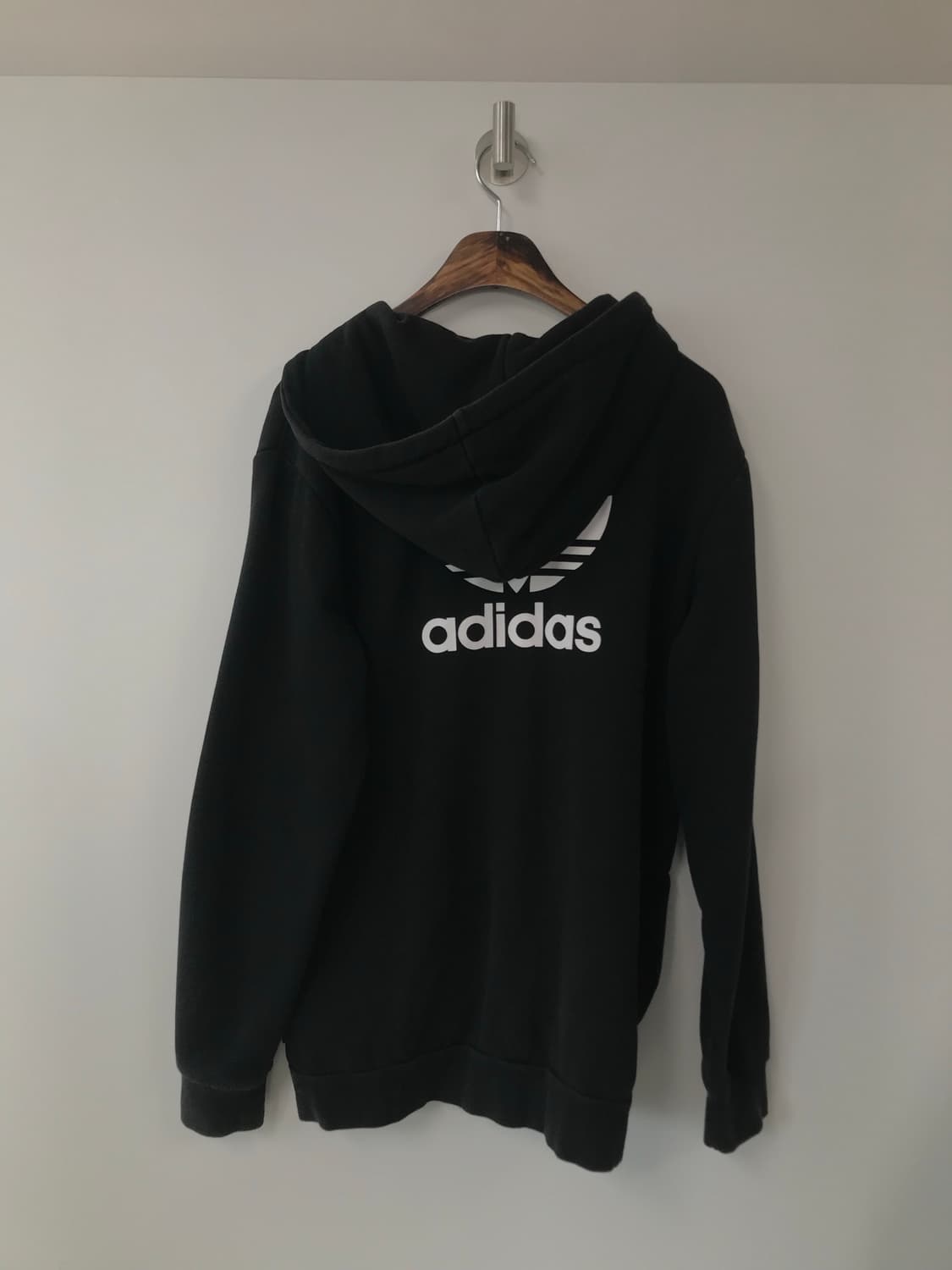 아디다스 백로고 블랙 후드집업 상품이미지4