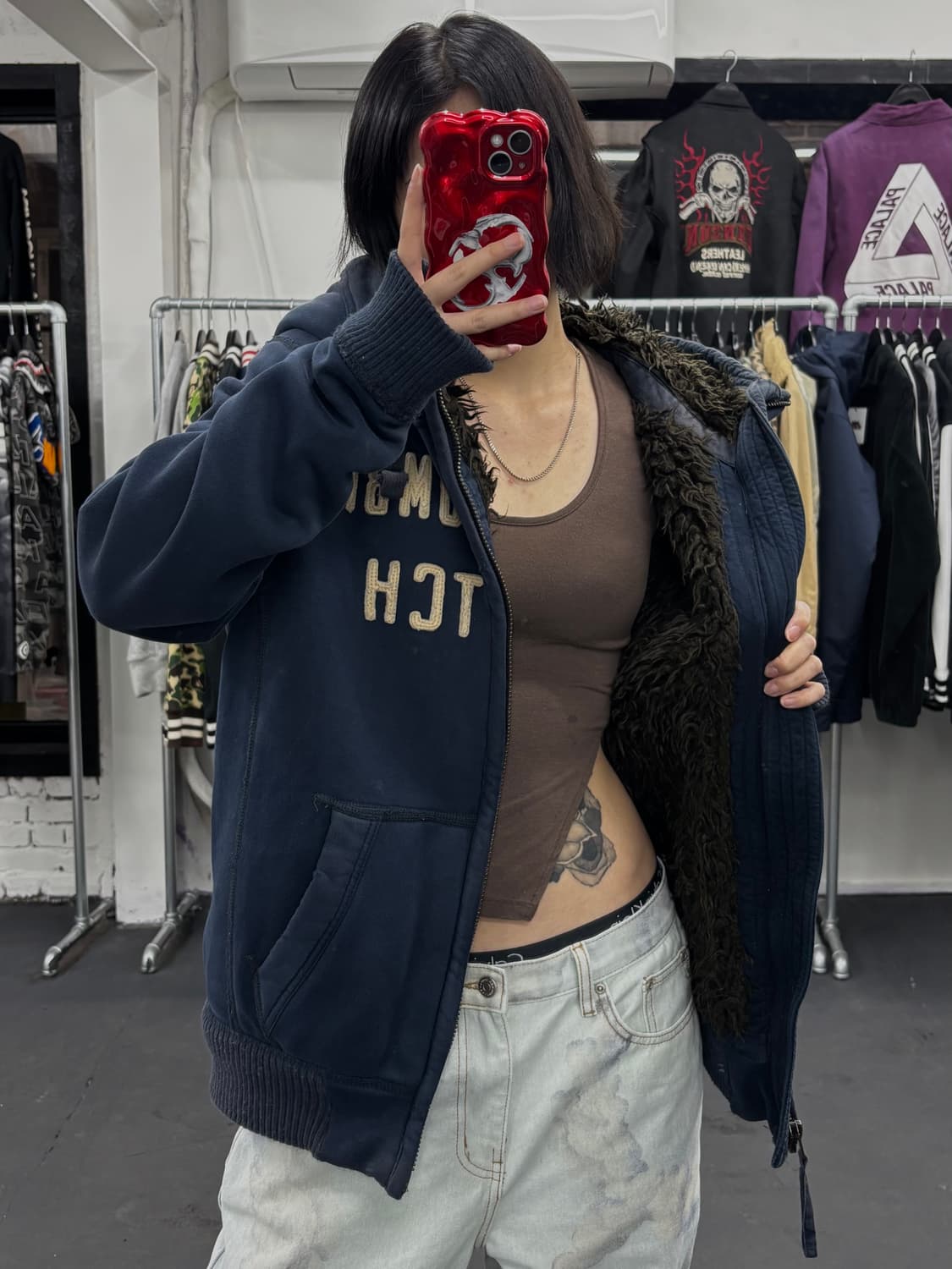 아베크롬비 울프죠 네이비 집업 자켓 상품이미지1