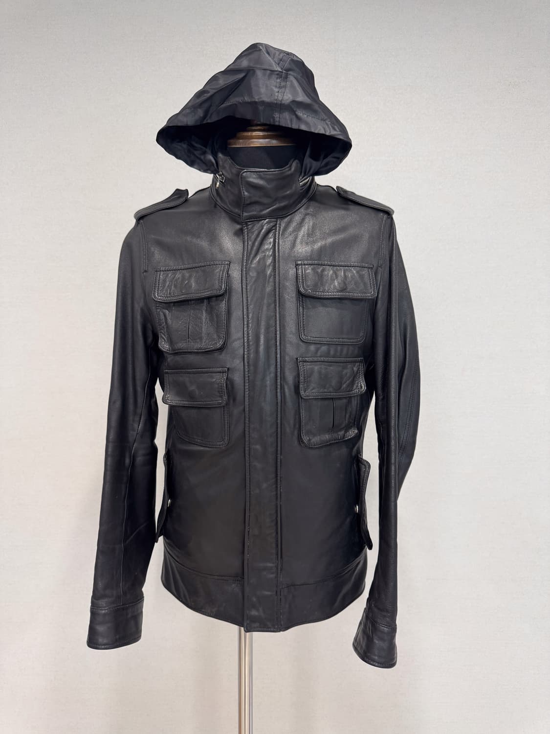 ALL0POP 양가죽 M-65 타입 레더 자켓 상품이미지8