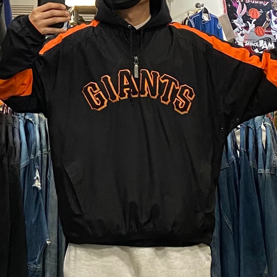 USA 마제스틱 샌프란시스코 선수용 아노락 바람막이 상품이미지3