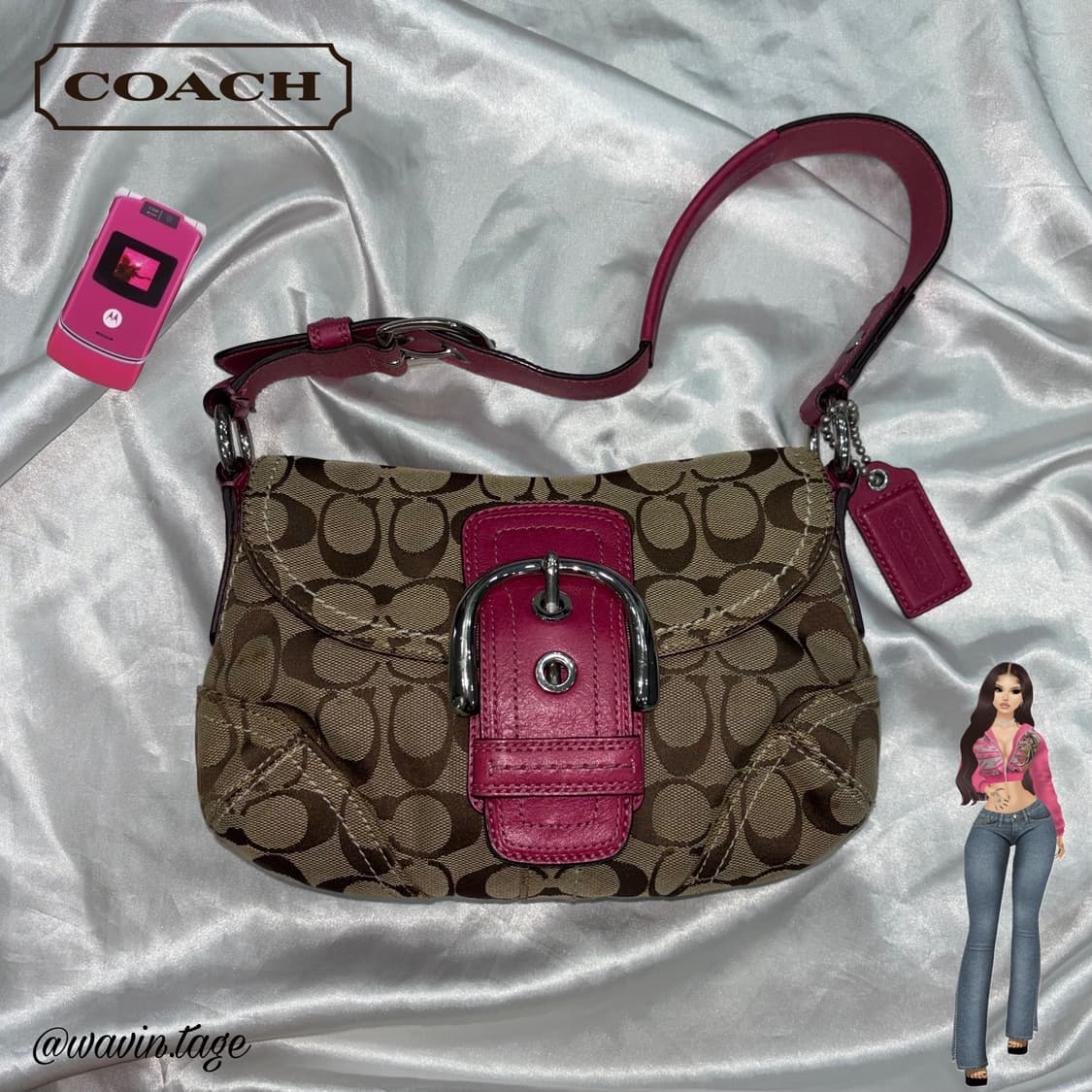 빈티지 코치 숄더백 핑크 가방 y2k 상품이미지1