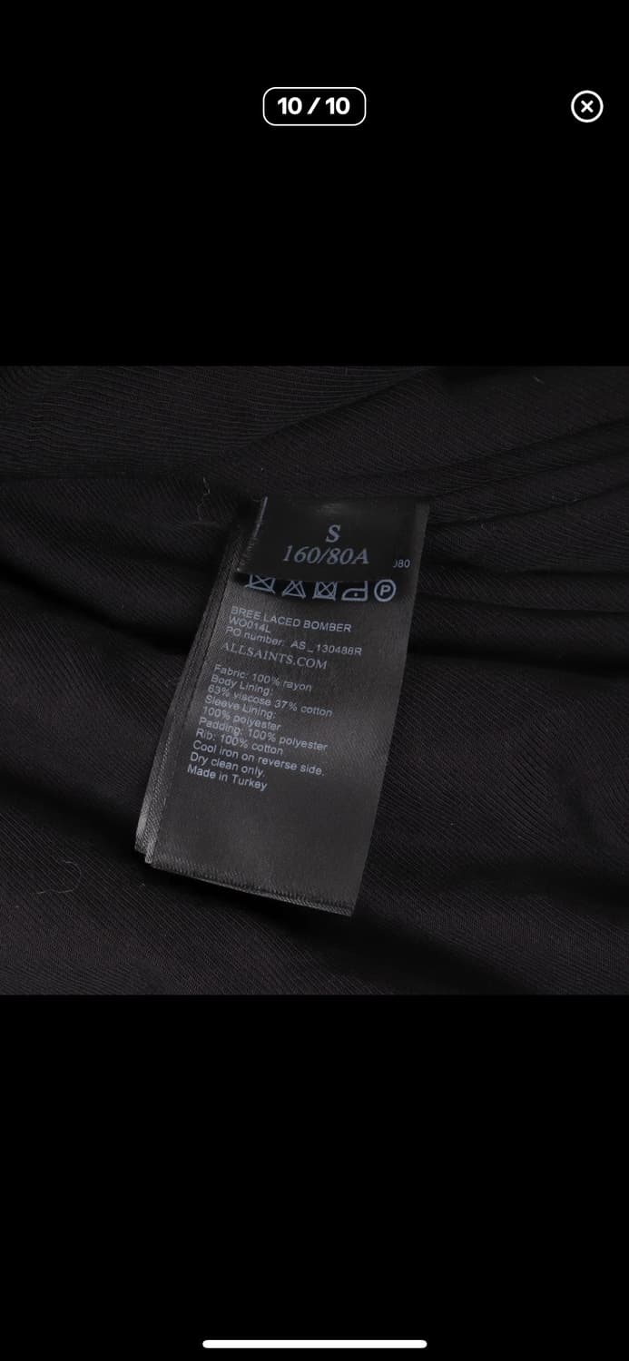 올세인트 브리 레이스드 레이언 봄버 자켓 상품이미지10