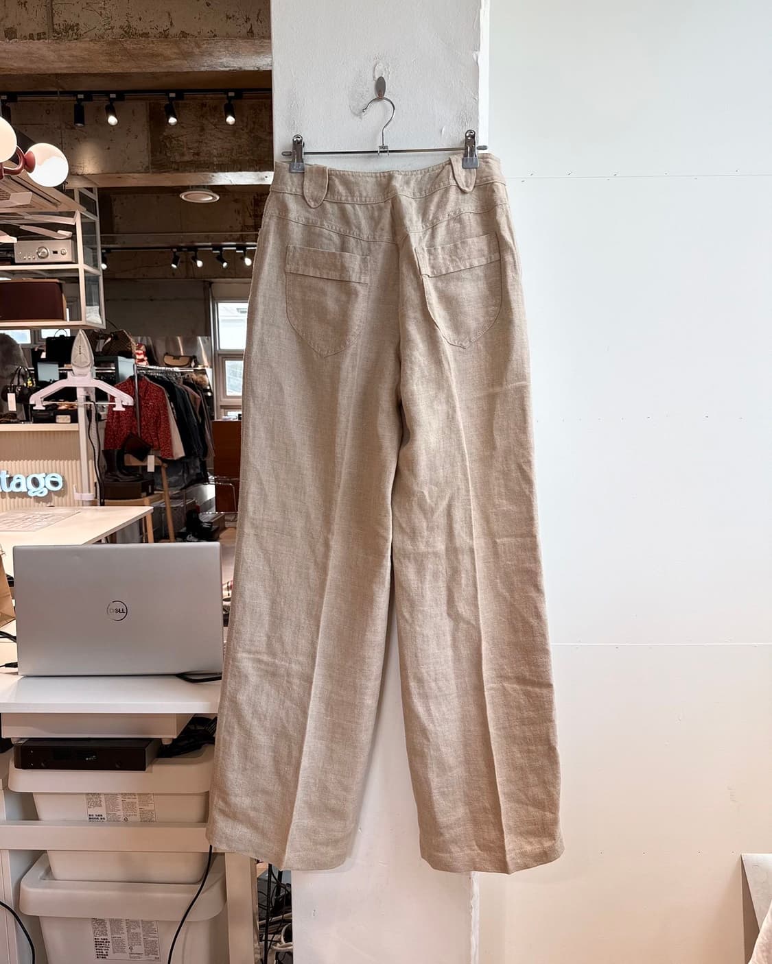 막스마라 위캔드 베이지 린넨 슬랙스 팬츠  상품이미지5
