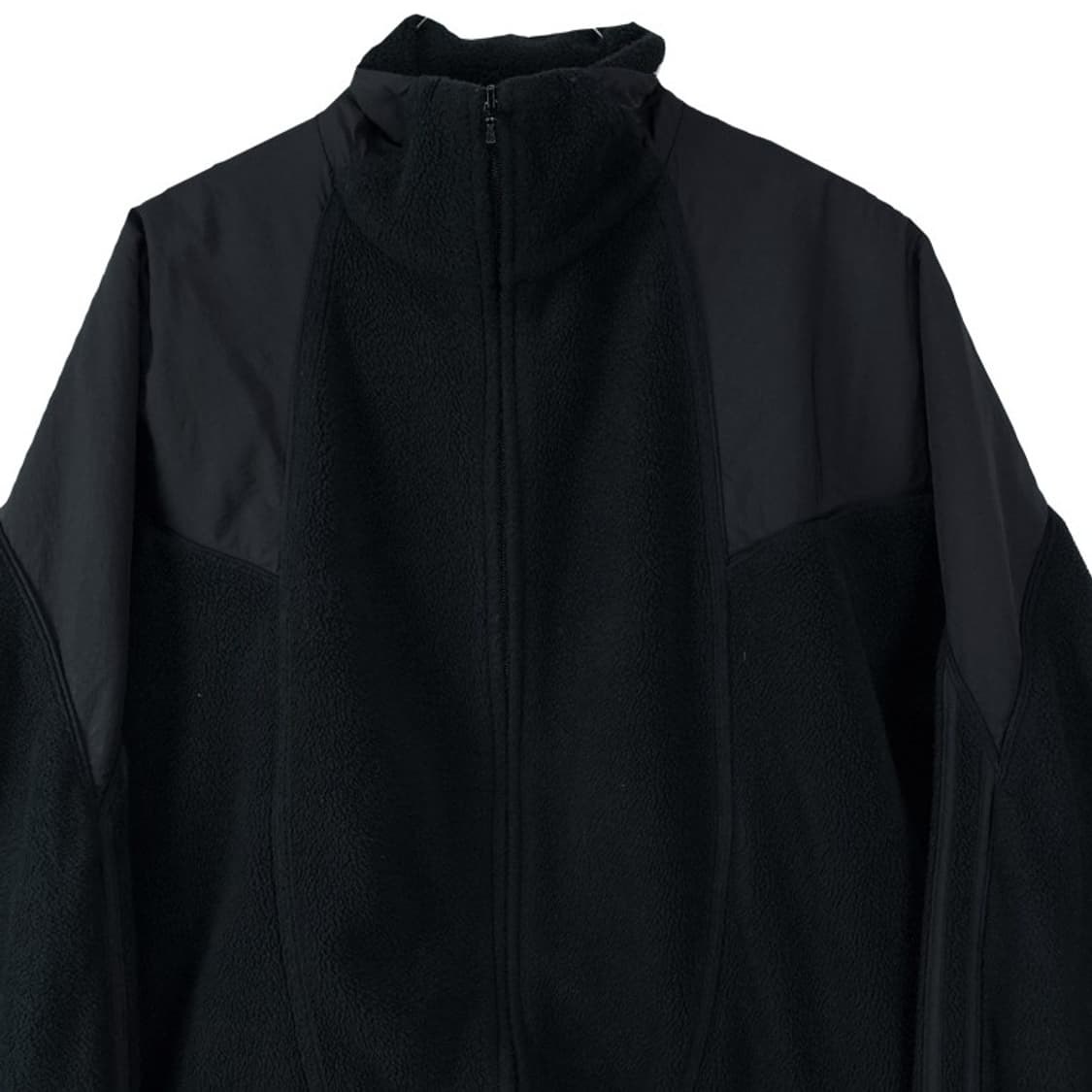 [아디다스] 불꽃 로고 쉐르파 오버핏 뽀글이 집업 자켓 블랙 M18284 상품이미지4