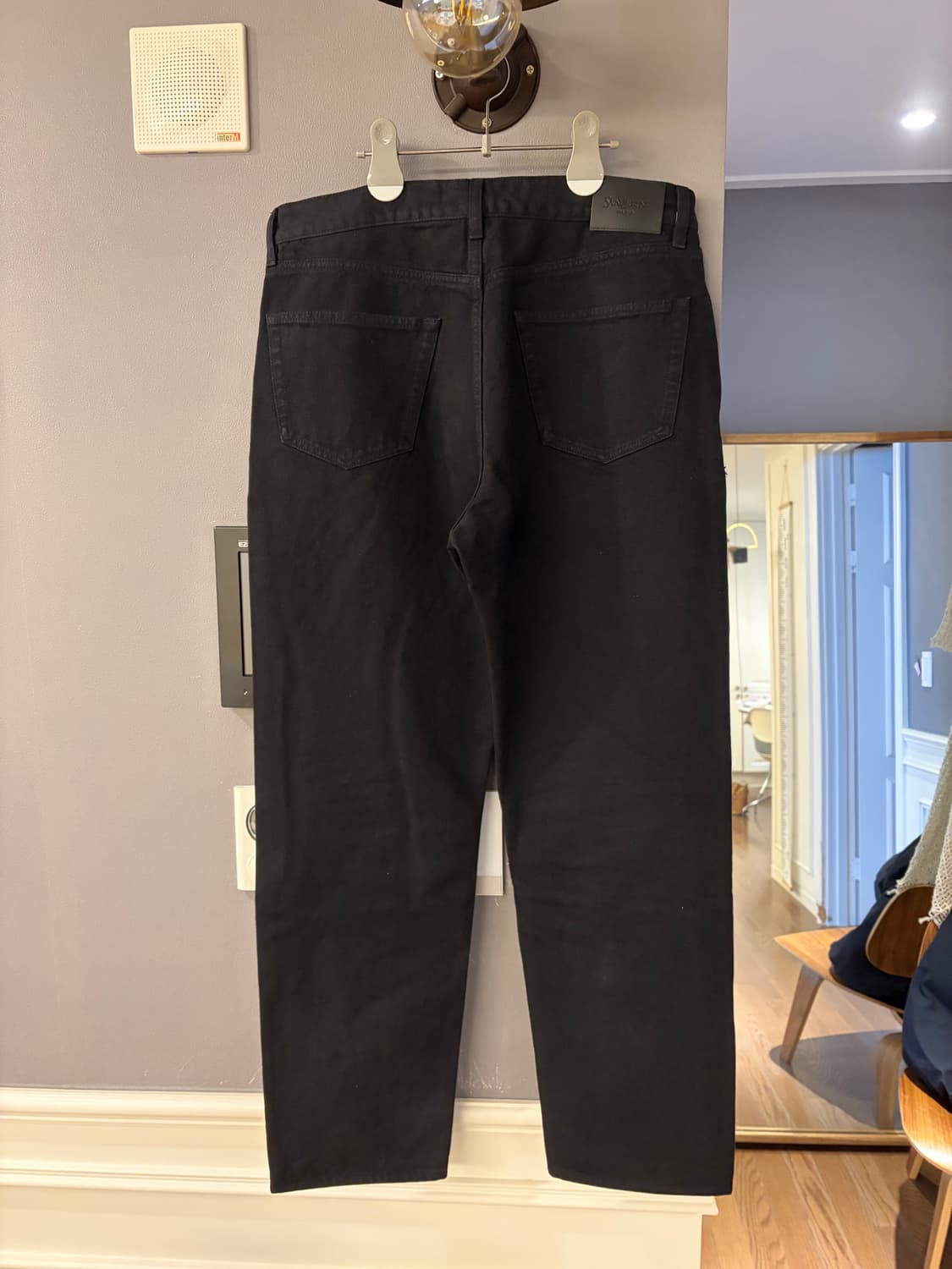 생로랑 스트레이트 블랙 데님 상품이미지4