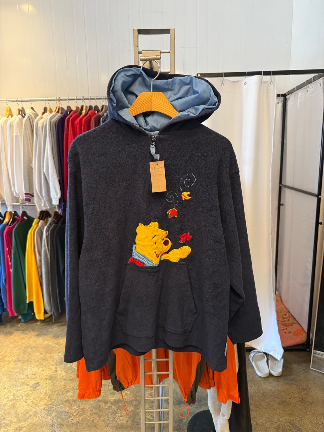 90s Pooh 플리스 아노락 후드티(라지) 상품이미지1