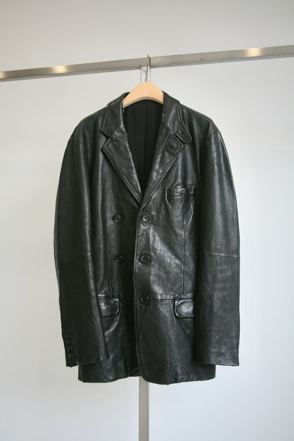 요지야마모토 뿌르옴므 10AW Leather Button Jaket 상품이미지2