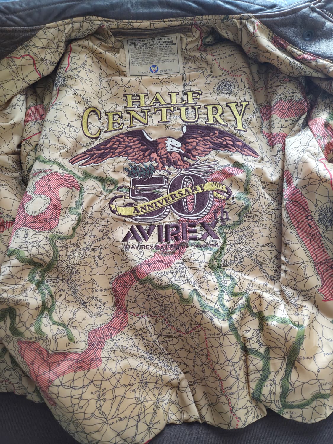 [50주년 한정판/25SS] 아비렉스 A-2 앤티크 럼 40사이즈 상품이미지2