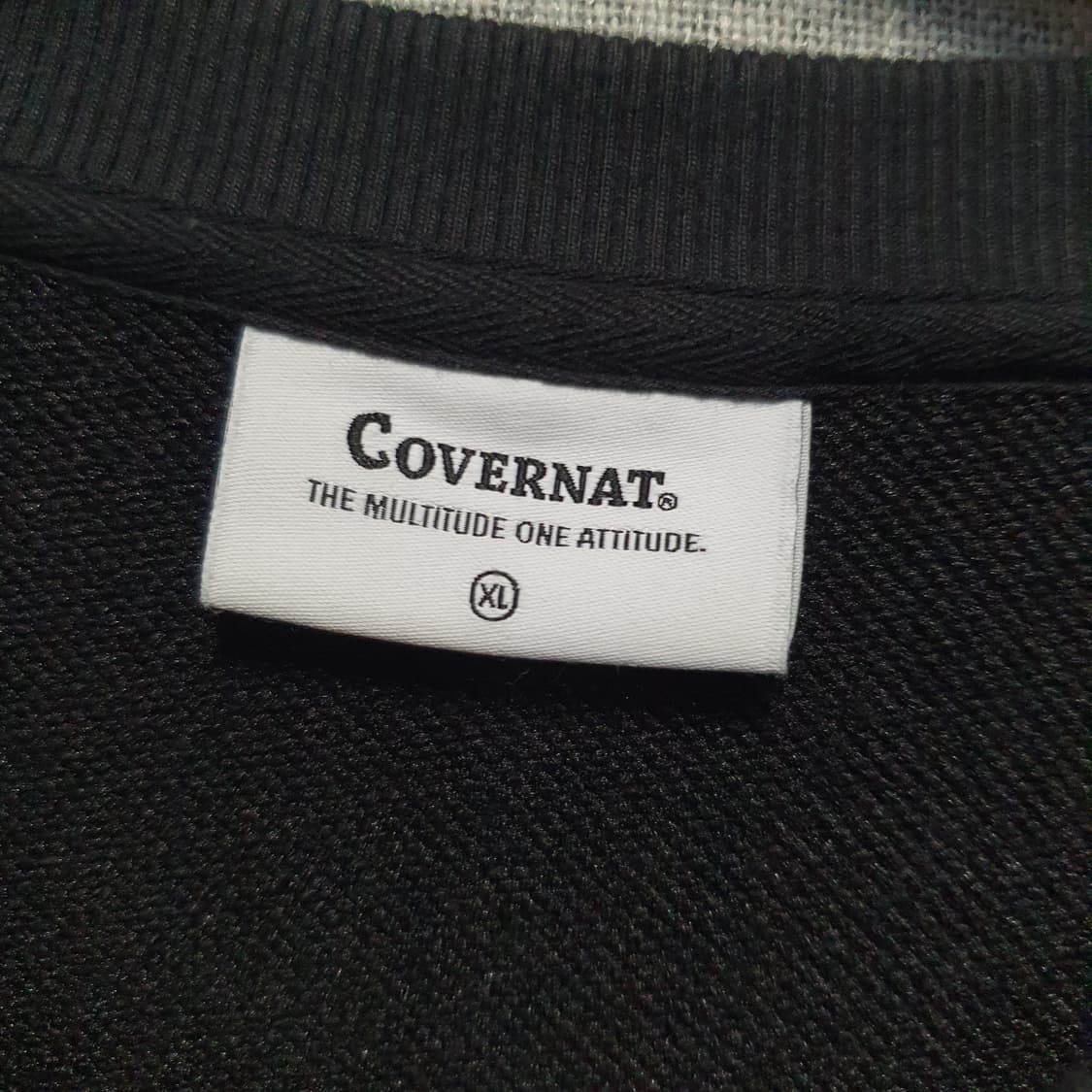 커버낫 C 로고 맨투맨 블랙  상품이미지3