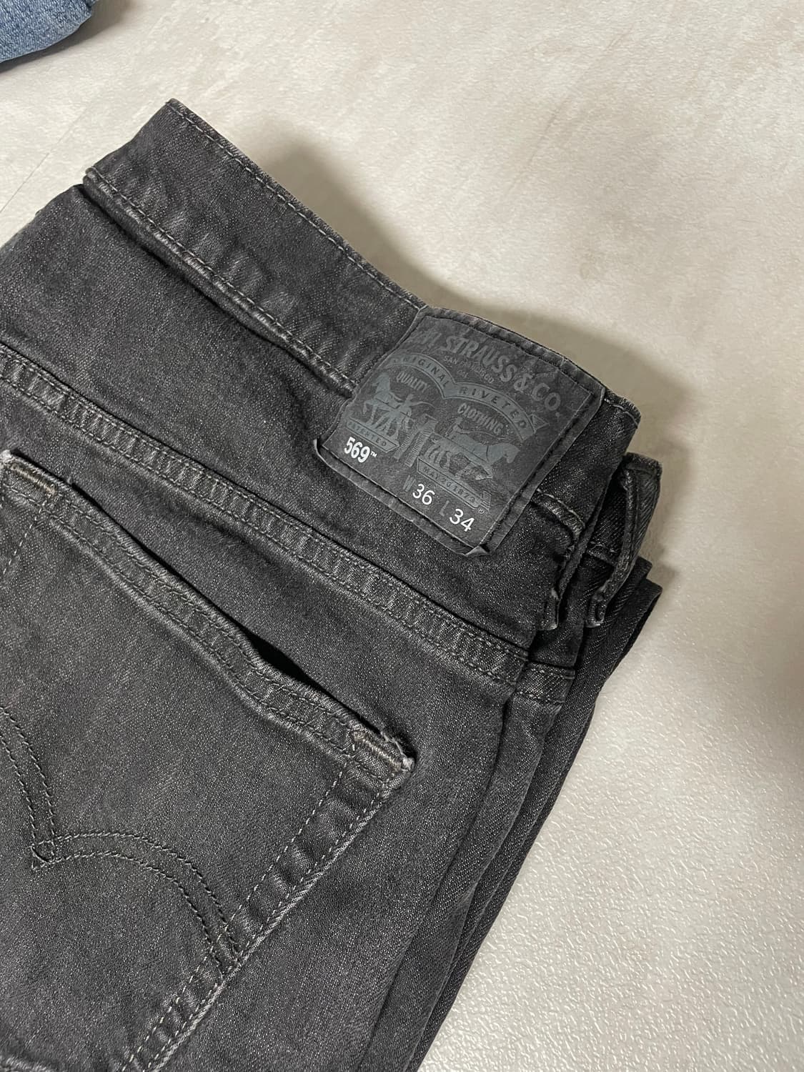 36x34 리바이스 569 블랙 상품이미지3