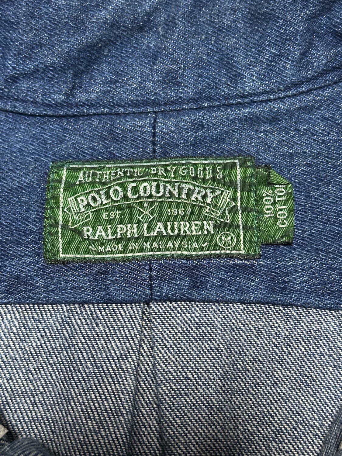 90s 폴로 컨트리 버튼다운 데님셔츠 M 상품이미지8