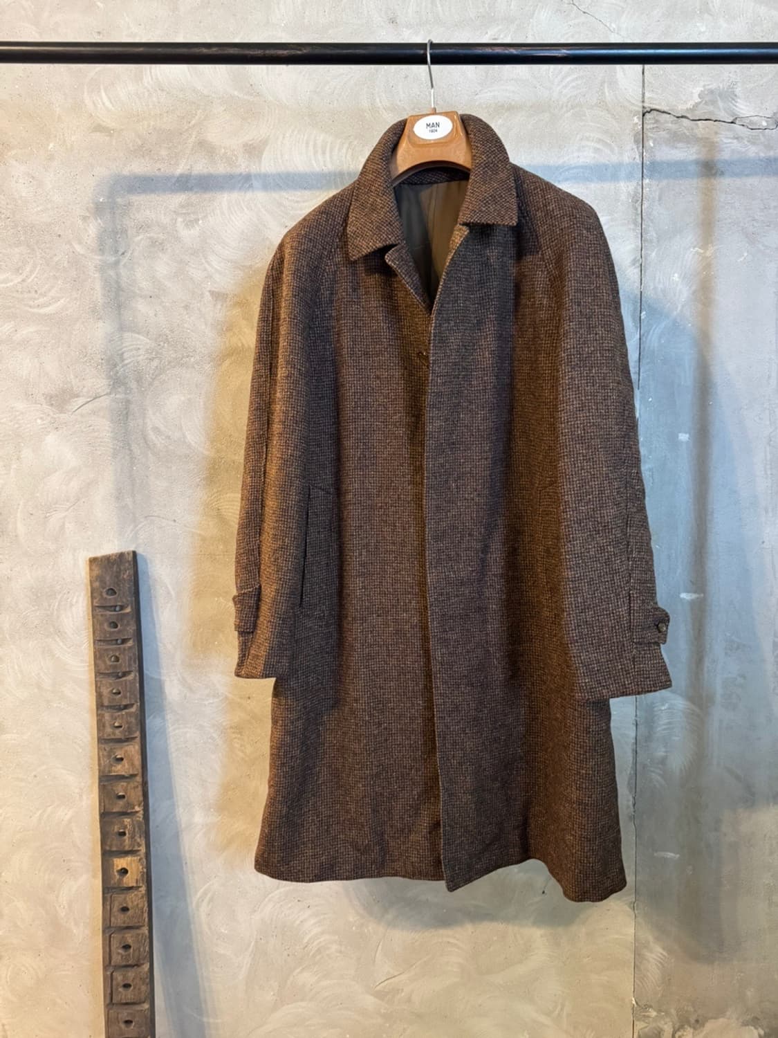 바이론 트위드 래글런 코트 100 상품이미지2