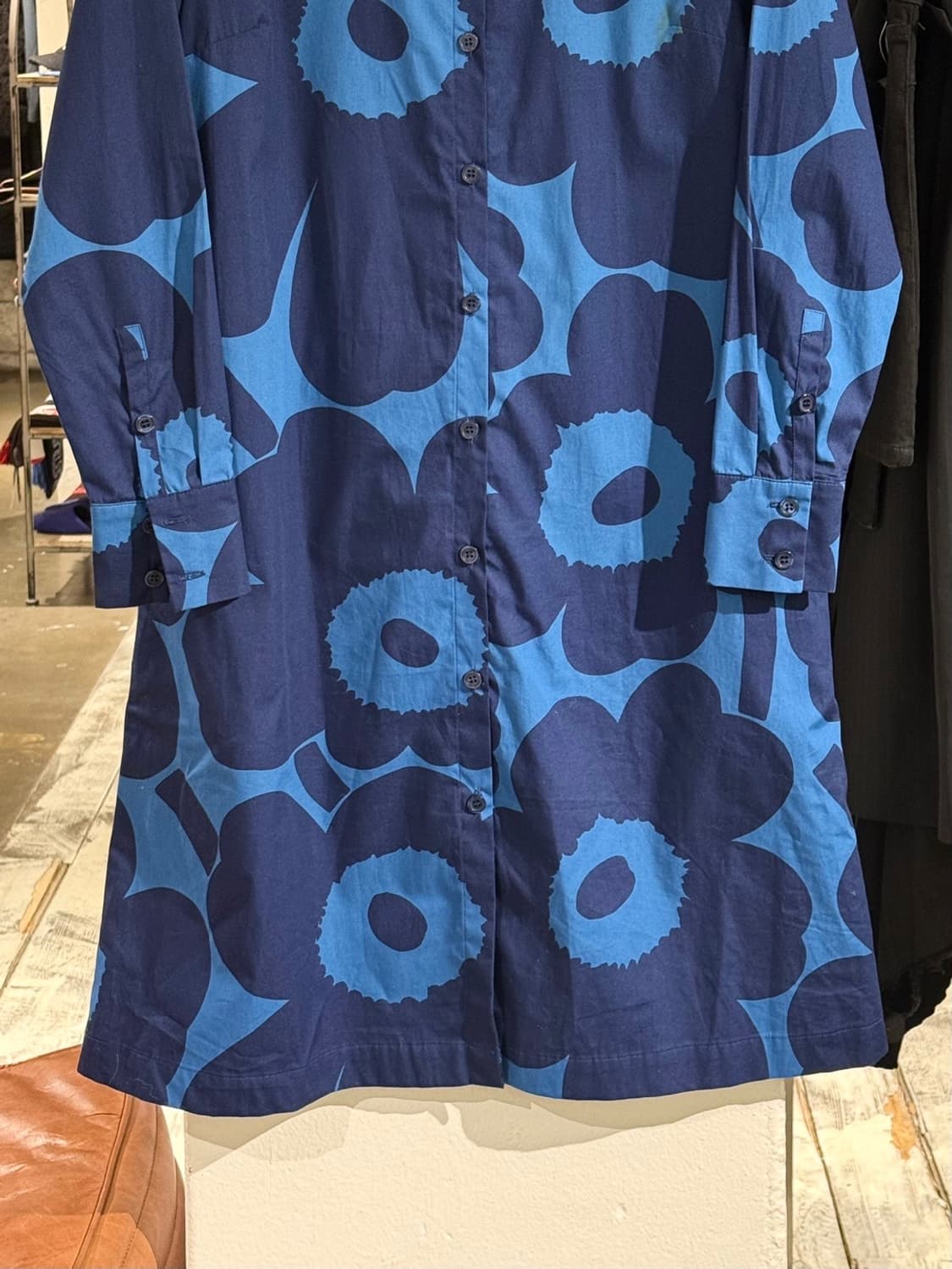 마리메꼬 블루 우니꼬 패턴 셔츠 원피스 상품이미지3