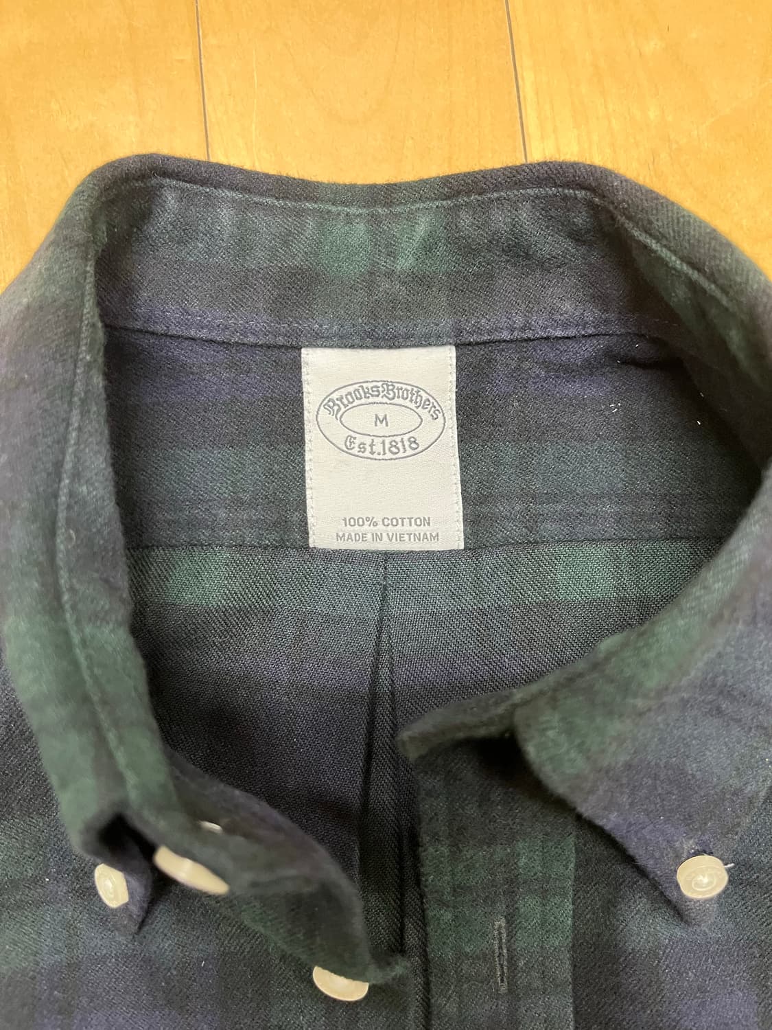 브룩스브라더스 블랙와치 타탄체크 셔츠 Size M 상품이미지3