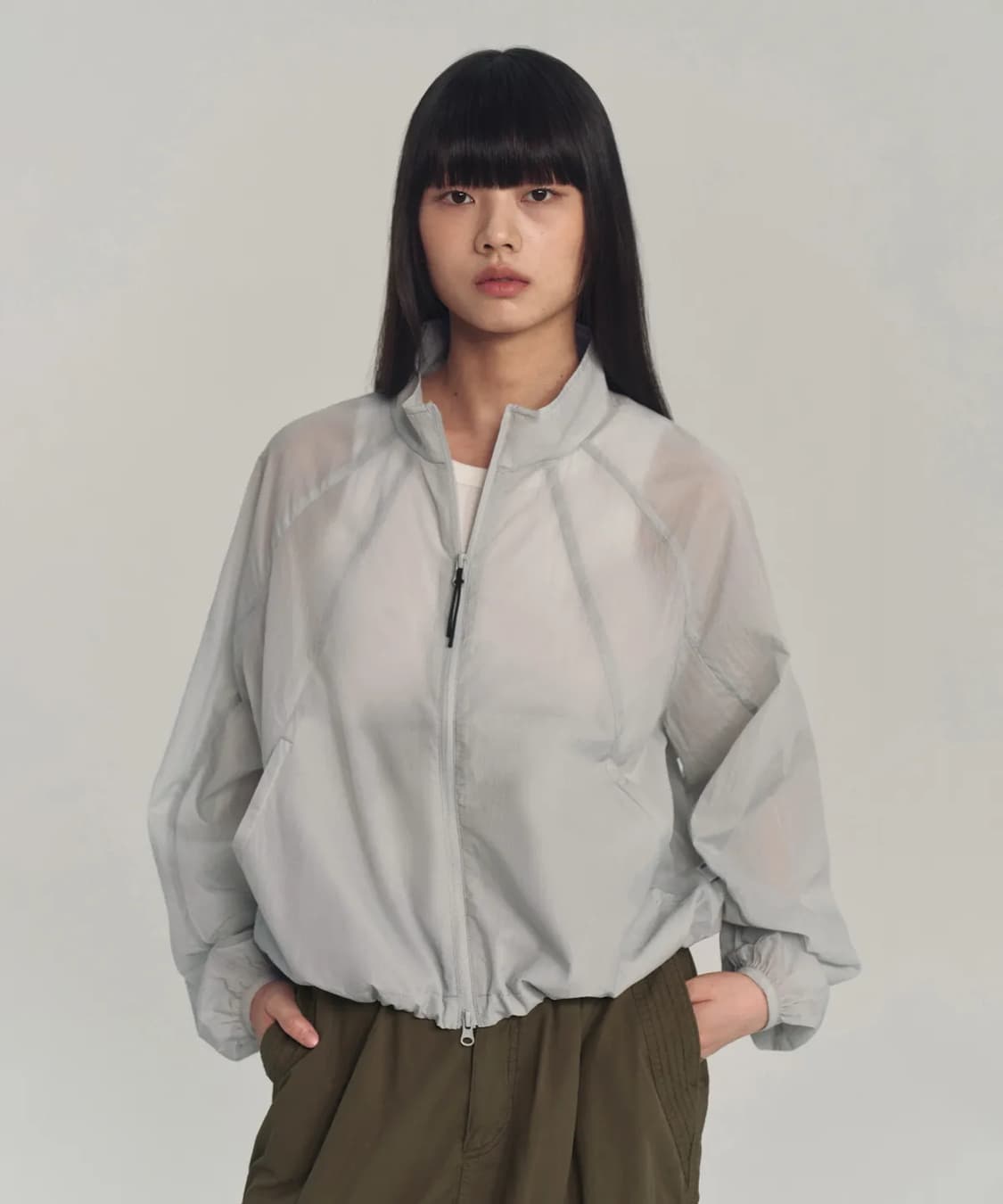 어반디타입 에어라이트 하이넥 윈드브레이커 블루 상품이미지1