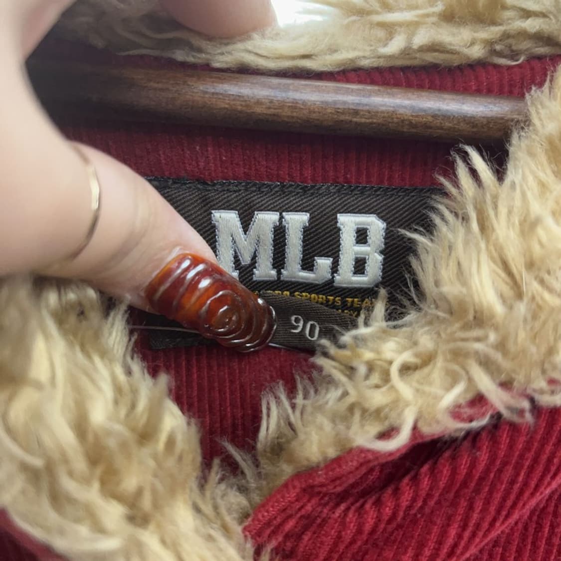 MLB 보스턴 레트로 빈티지 코듀로이 양털 워크 자켓 95 C09541 상품이미지6