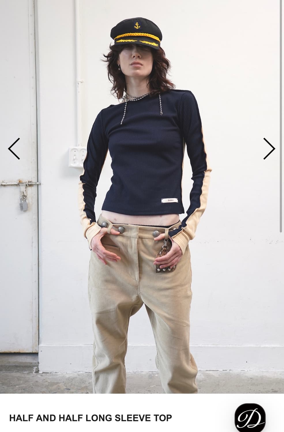 데어드 하프앤하프 롱슬리브 상품이미지1