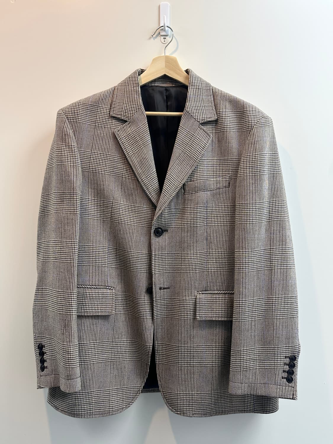 쿠어 글렌 체크 울 오버사이즈 블레이저 (M, 새상품) 상품이미지1