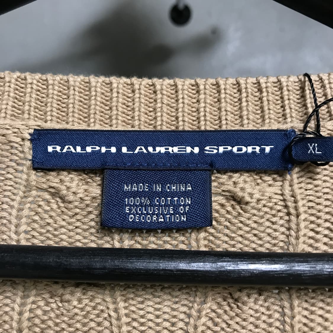 폴로 랄프로렌 케이블 니트 가디건 베이지 XL 상품이미지5