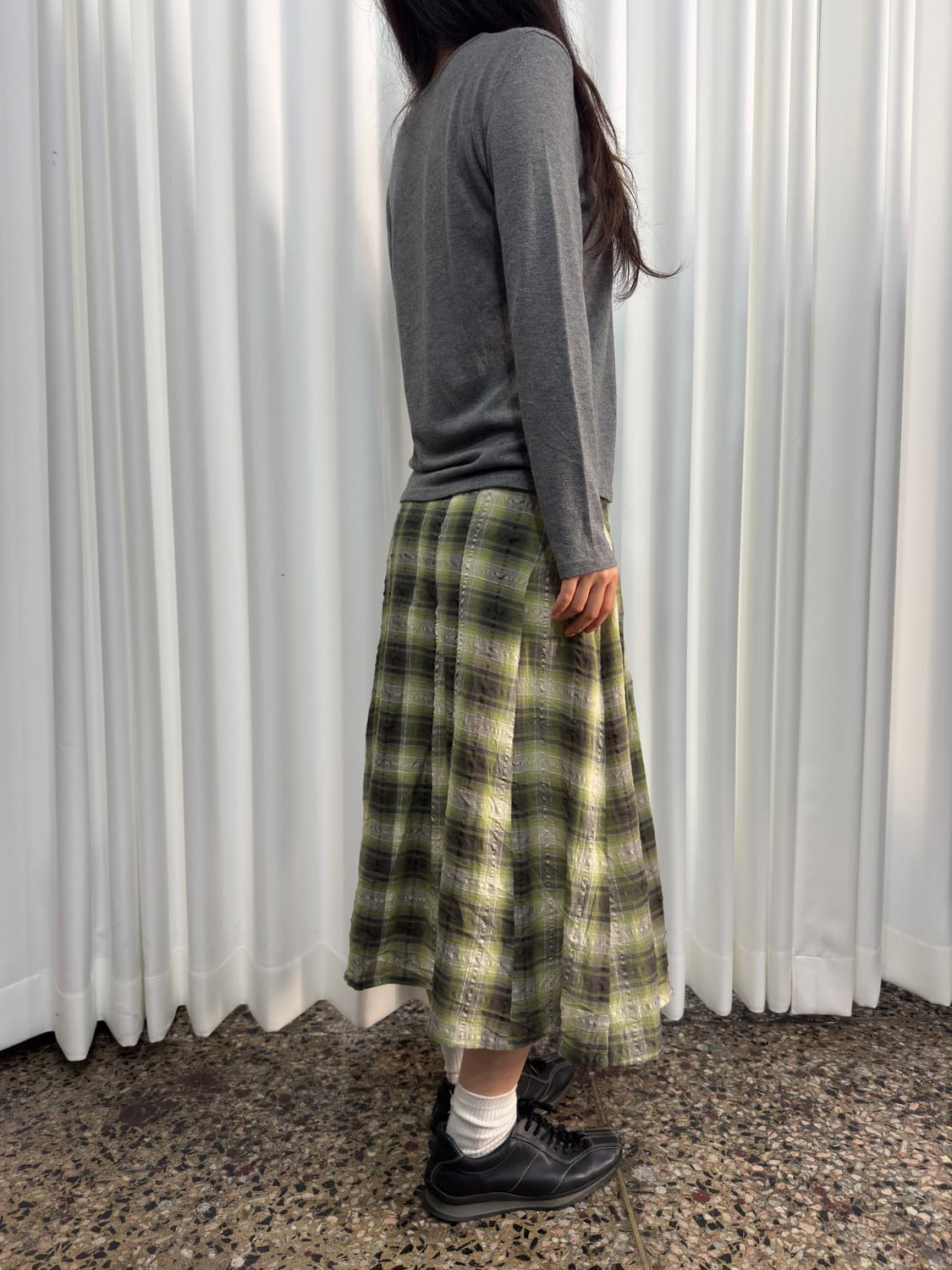mori check midi skirt 상품이미지4
