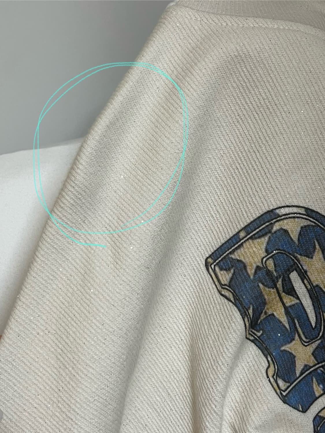 스컬프터 글리터 크롭 후드 Glitter Flag Crop Hoodie 상품이미지3