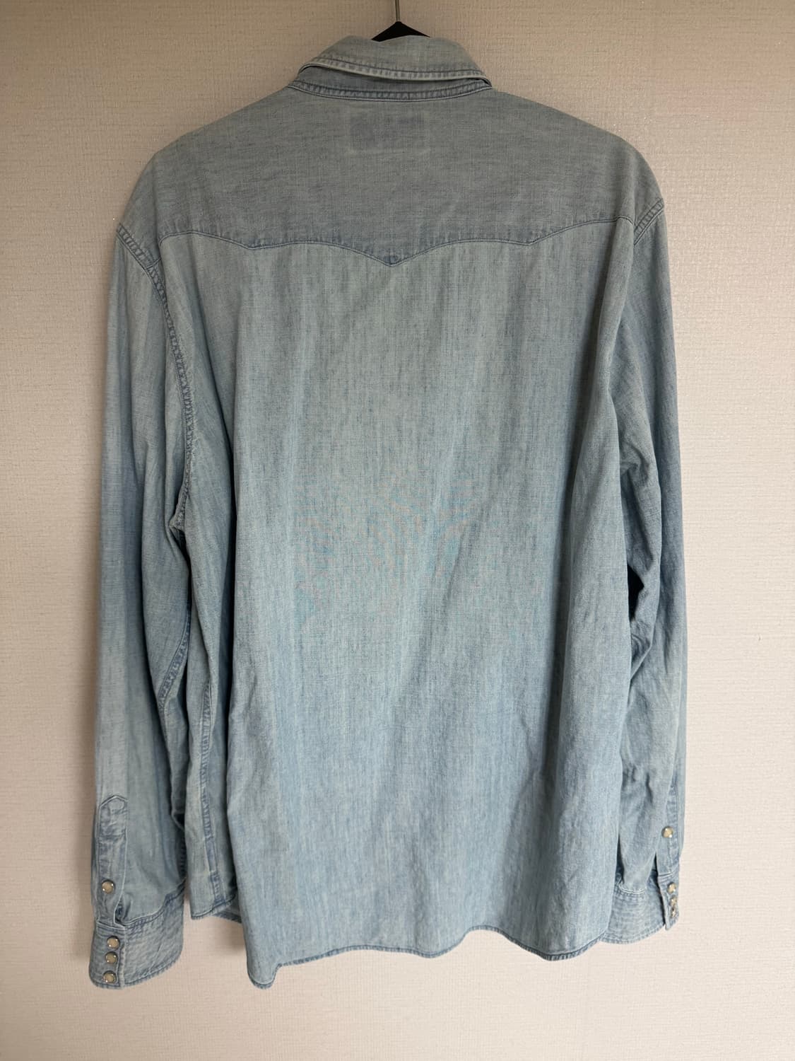 XL RRL 슬림 샴브레이 데님 웨스턴 셔츠 상품이미지5