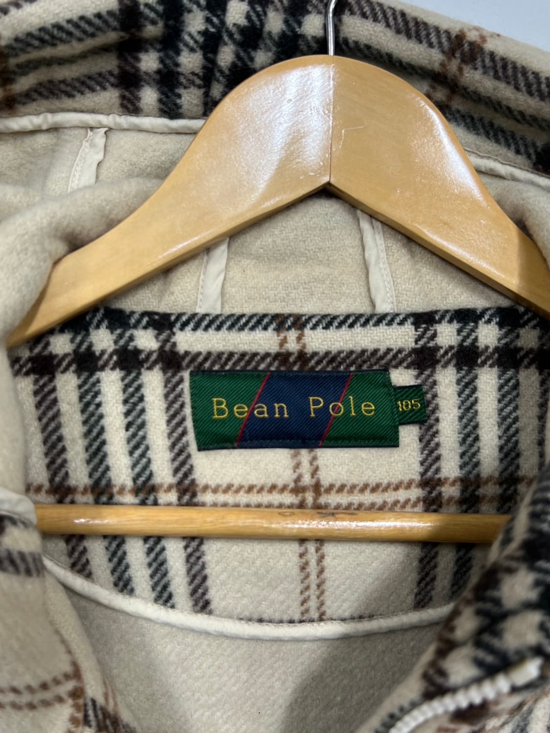 빈폴 빈티지 체크 기모 모직 후드집업 상품이미지4