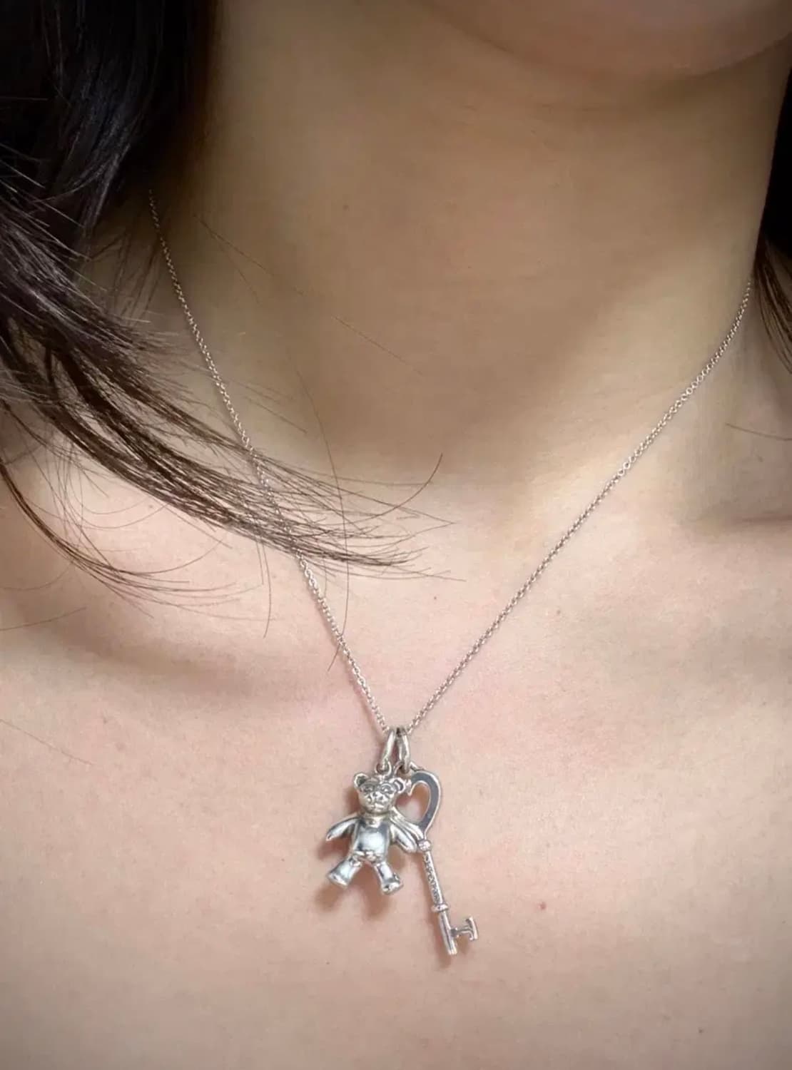 티파니앤코 하트 열쇠 /곰돌이(단종 희귀템) 실버 목걸이 상품이미지8