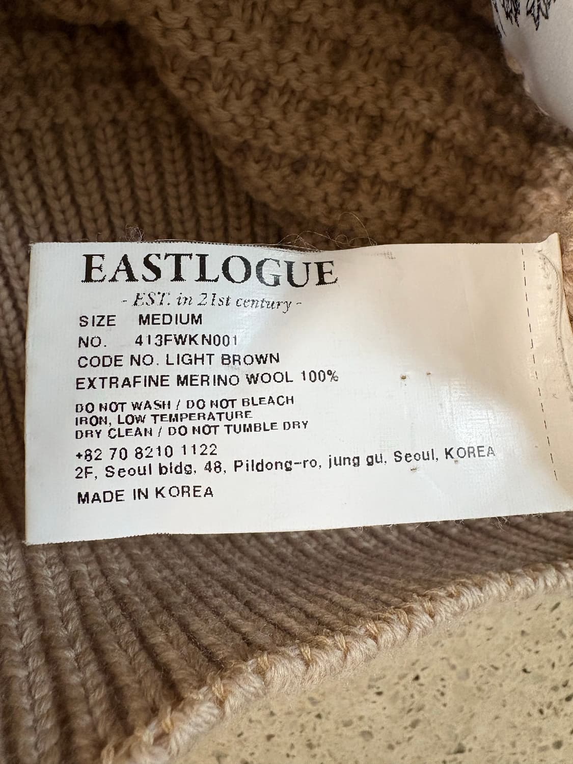 (M 100) 이스트로그 아란 풀오버스웨터 상품이미지4