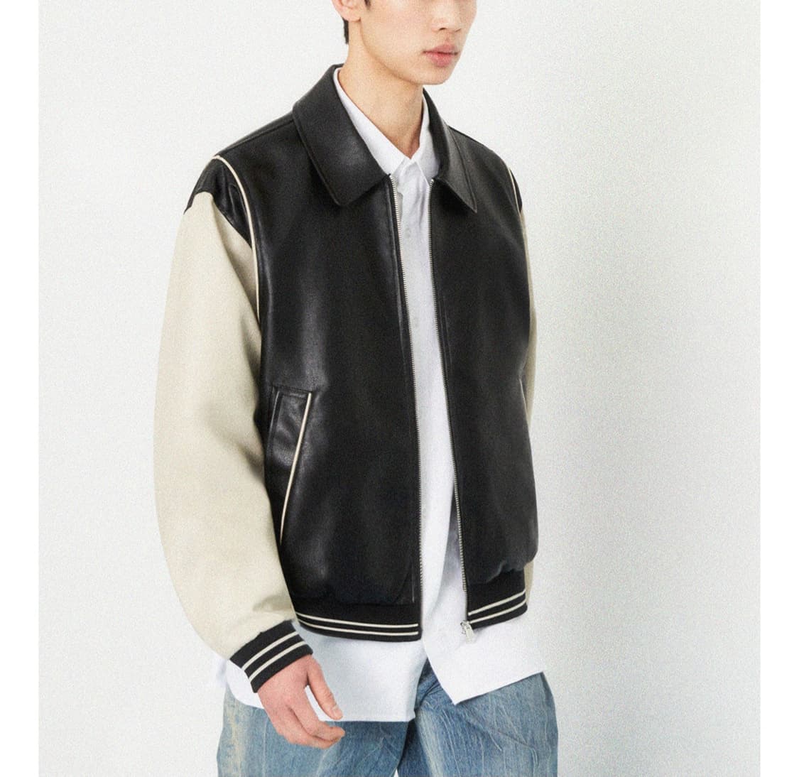 키뮤어 에코 레더 바시티 자켓 / 남성 자켓 / 남자 자켓  상품이미지1