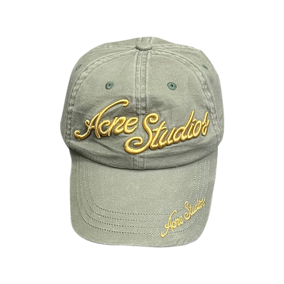 24SS 아크네 스튜디오 로고 캡 세이지 그린 모자 상품이미지2