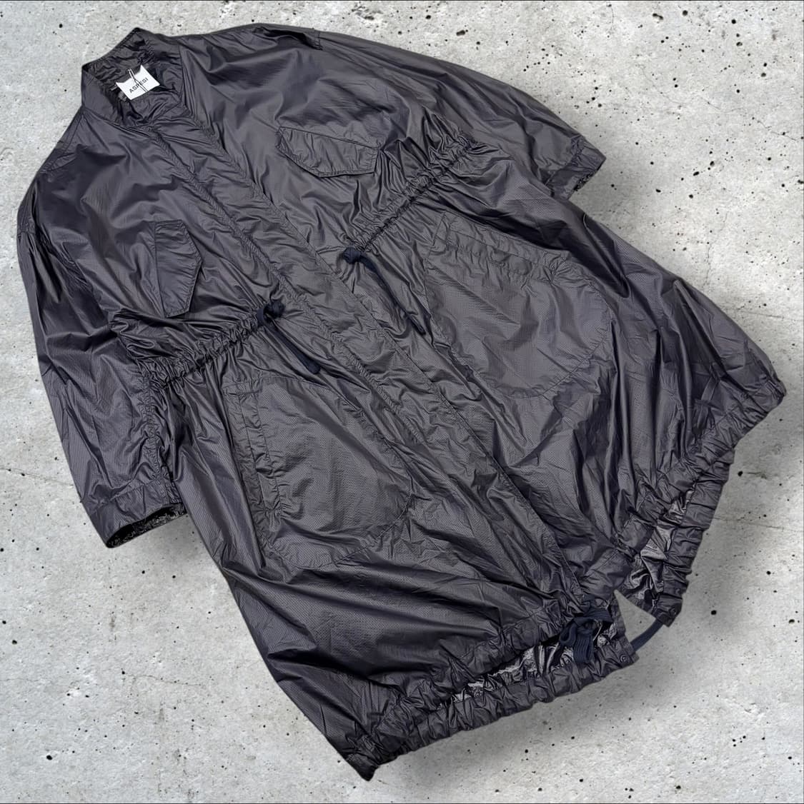 [XS] 19ss 아스페시 나일론 바람막이 코트 블랙 수입택 D823 상품이미지1