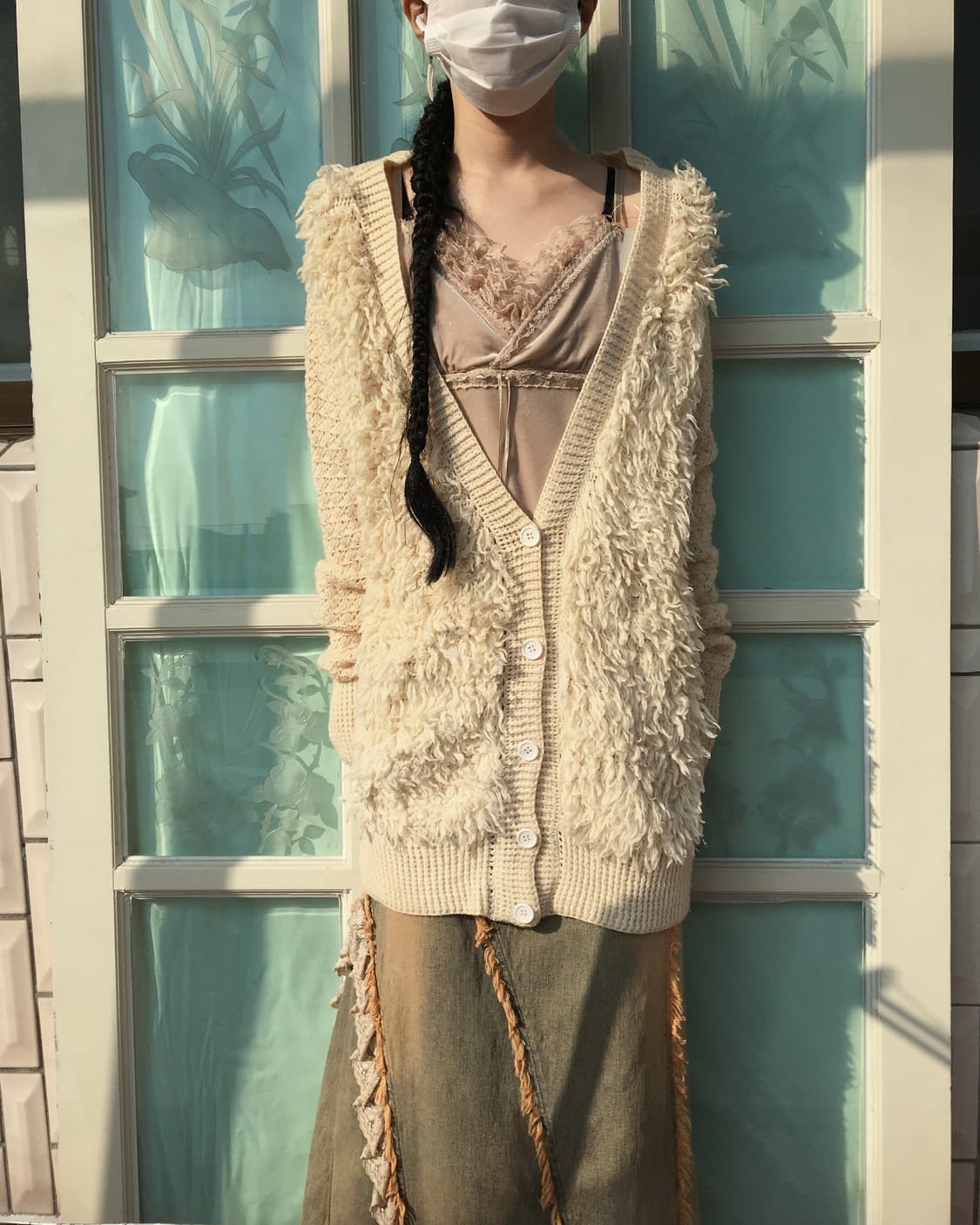 Fluffy knit cardigan 상품이미지1
