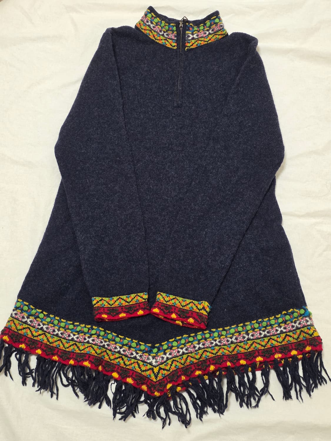 에스닉 보헤미안 모리걸 일본빈티지 니트 원피스 상품이미지4