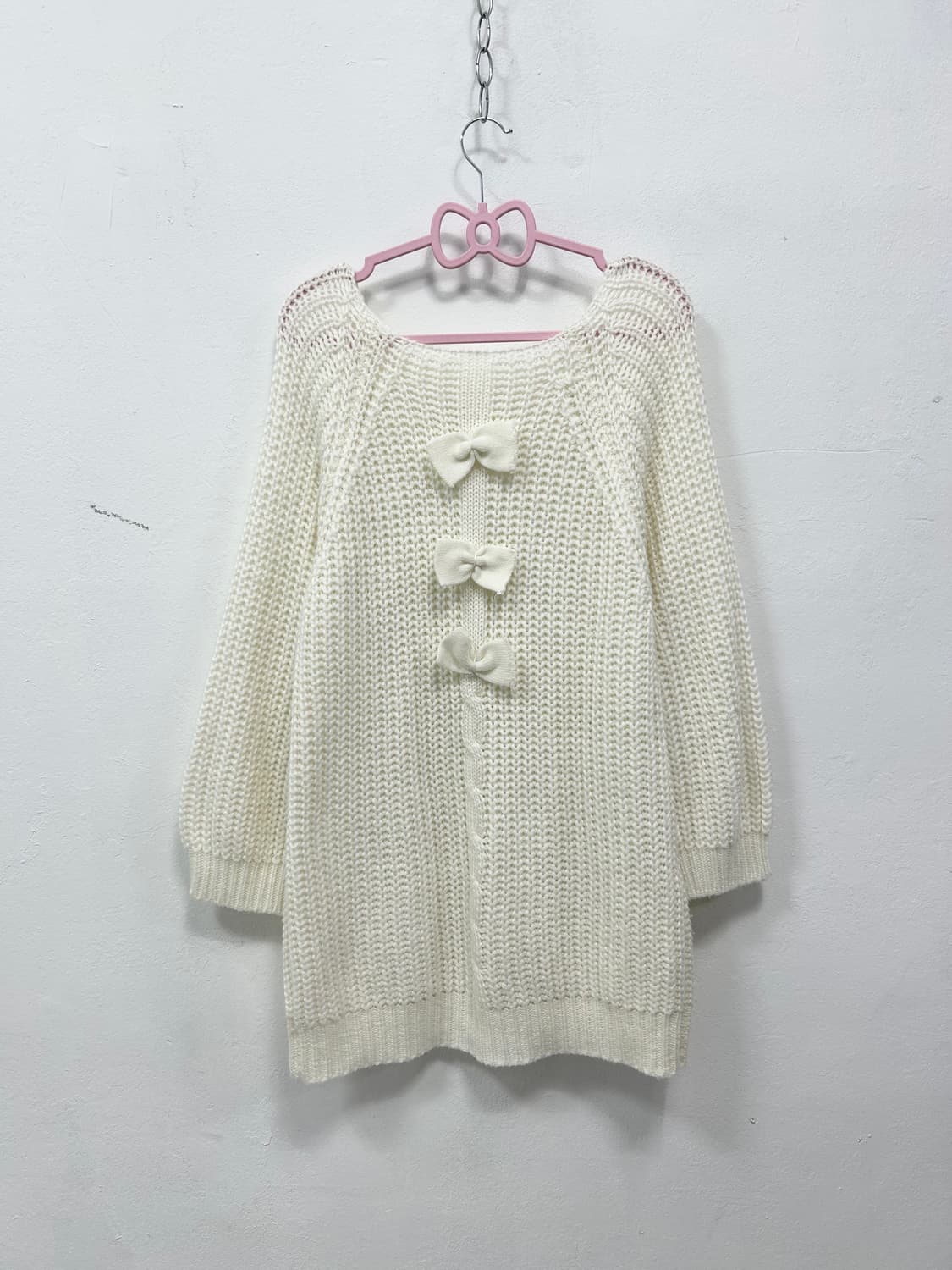 히메갸루 달천깔 리본 니트 원피스 상품이미지5