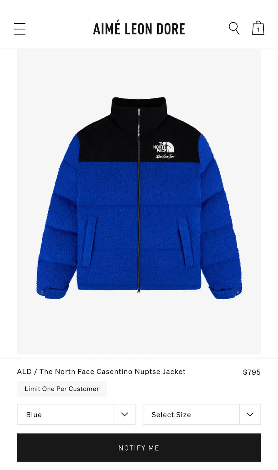 [새제품] 애메레온도르 노스페이스 카센티노 울 푸퍼 XL 상품이미지5