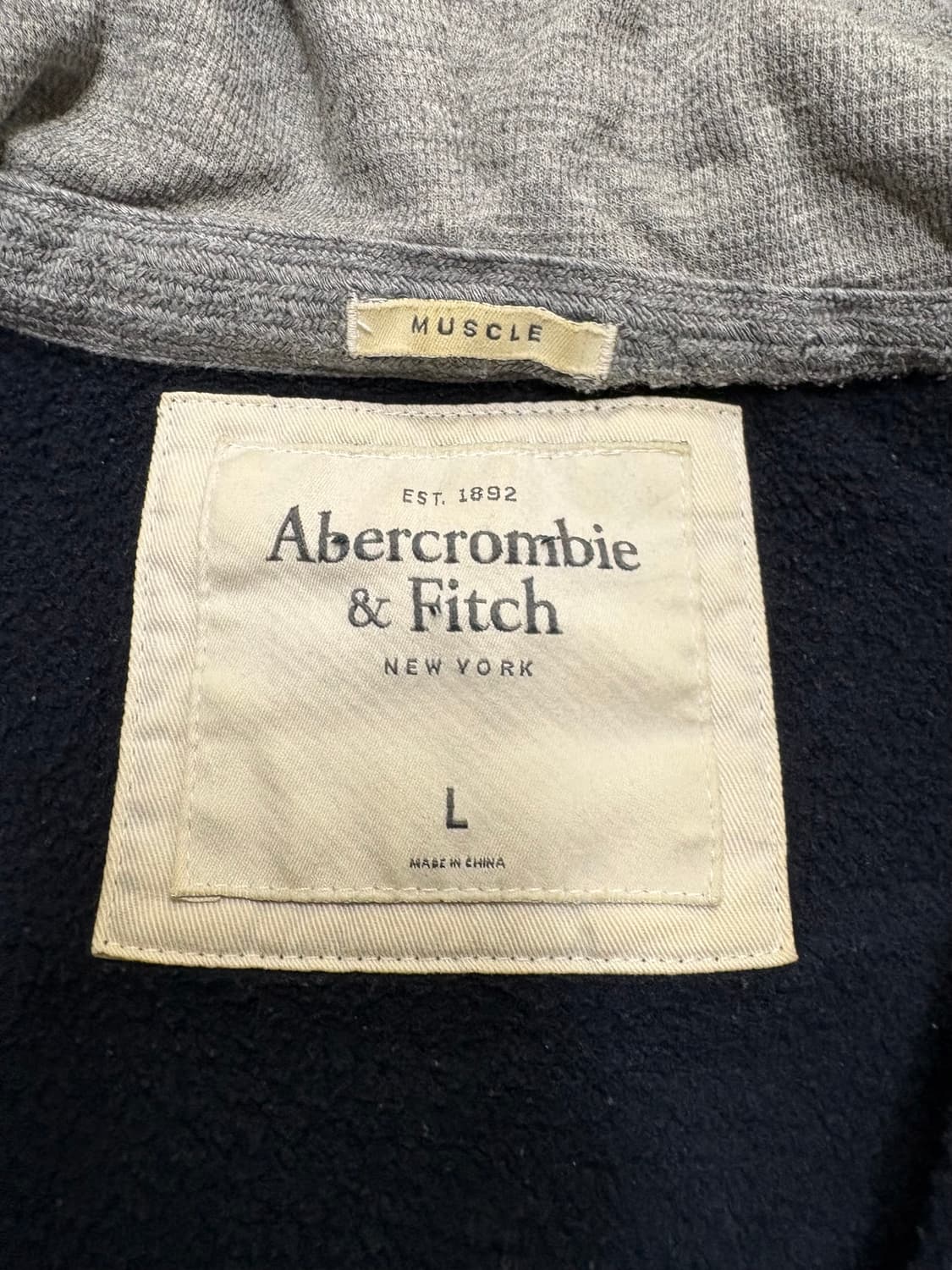 아베크롬비 후드집업 네이비 L 상품이미지2
