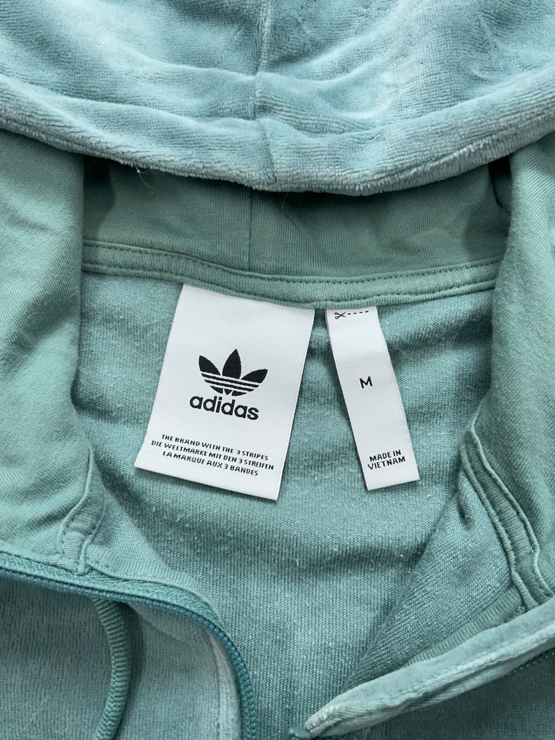 아디다스 코지 벨벳 후드 반집업 M 상품이미지5