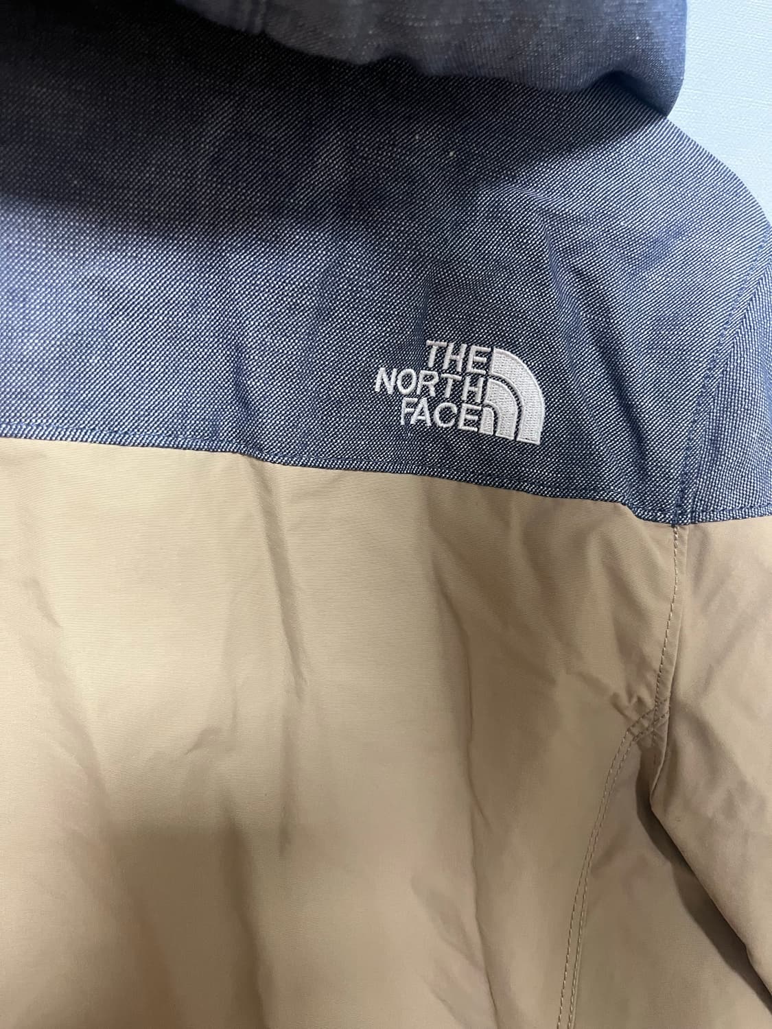 노스페이스  베이지 데님 배색 자켓 상품이미지5