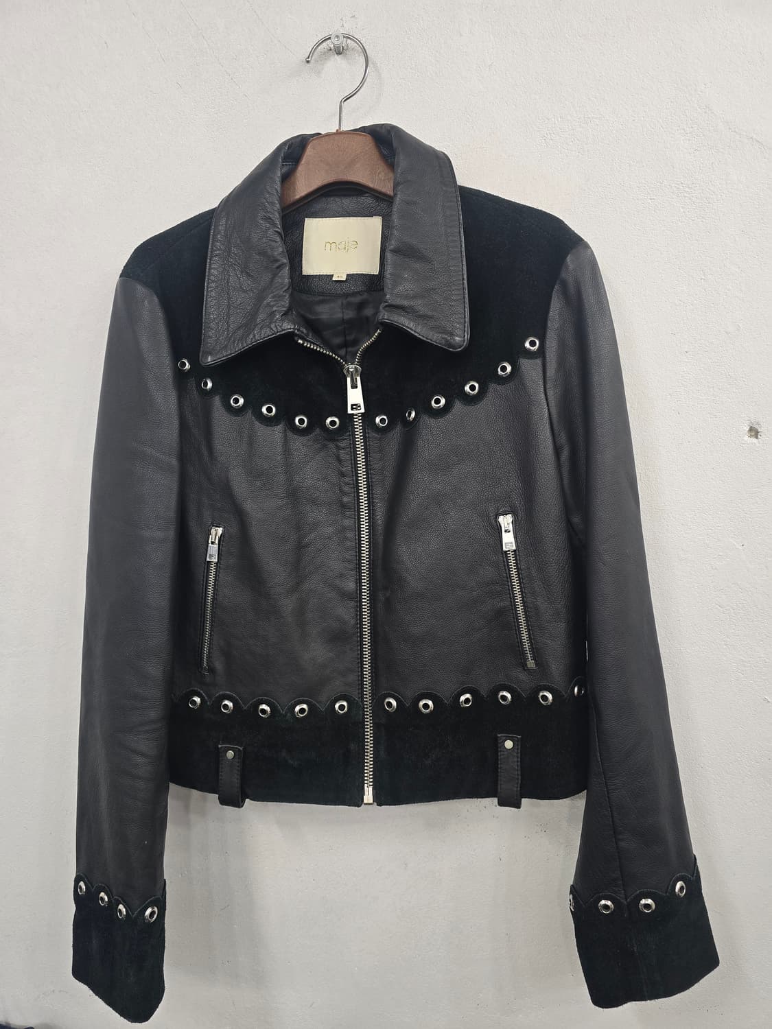 (프랑스)마쥬 블랙가죽 자켓40 상품이미지1